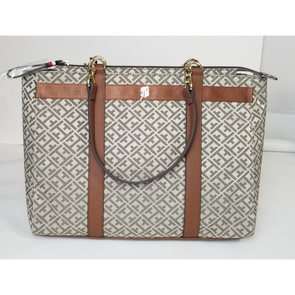 Tommy Hilfiger Signature Jacquard Tote Bag,  NWT